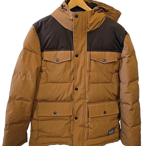 Levi's Other - Men's Levi's Quilted Four‎ Pocket Parka Hoody Jacket-Worker Brown-L